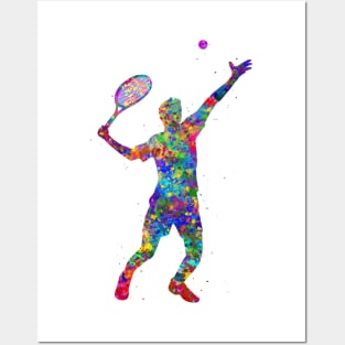 Tennis player man Posters and Art